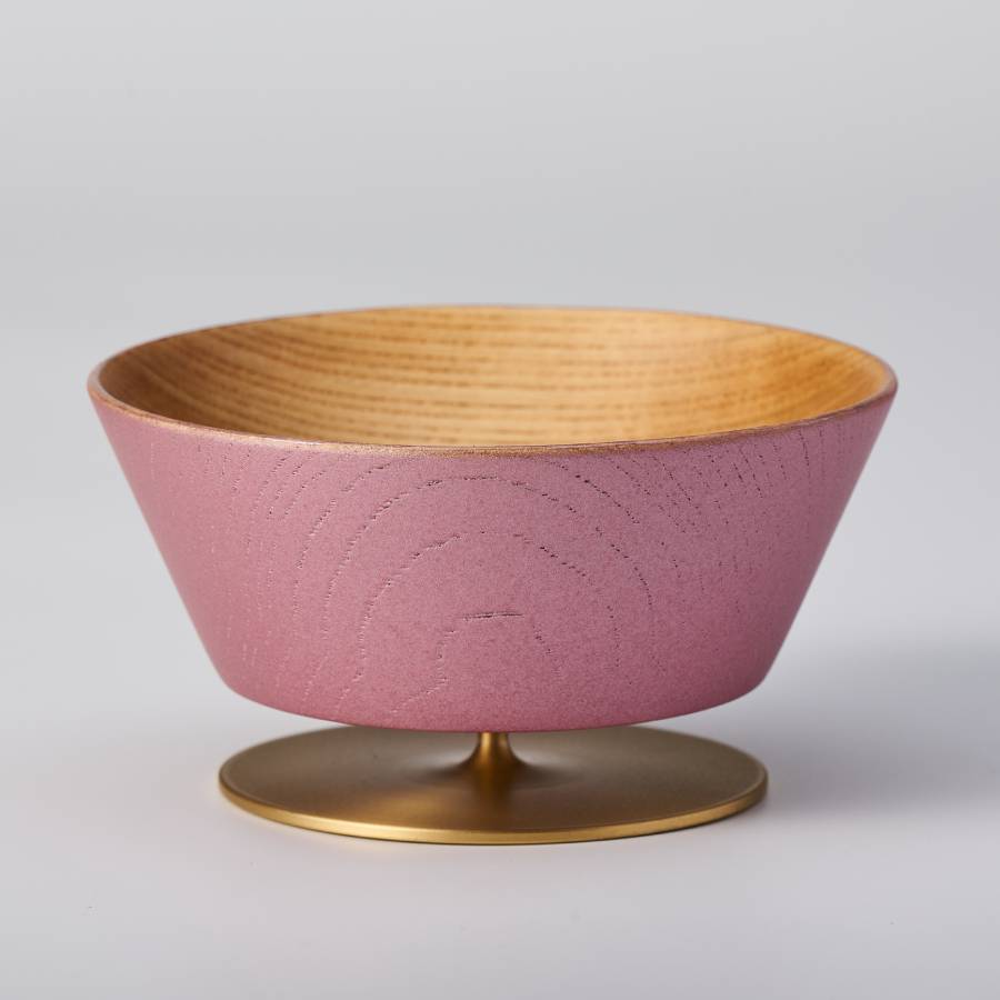 ＜浅田漆器工芸＞もてなしグラス　Tapered　シルキーピンクナチュラル