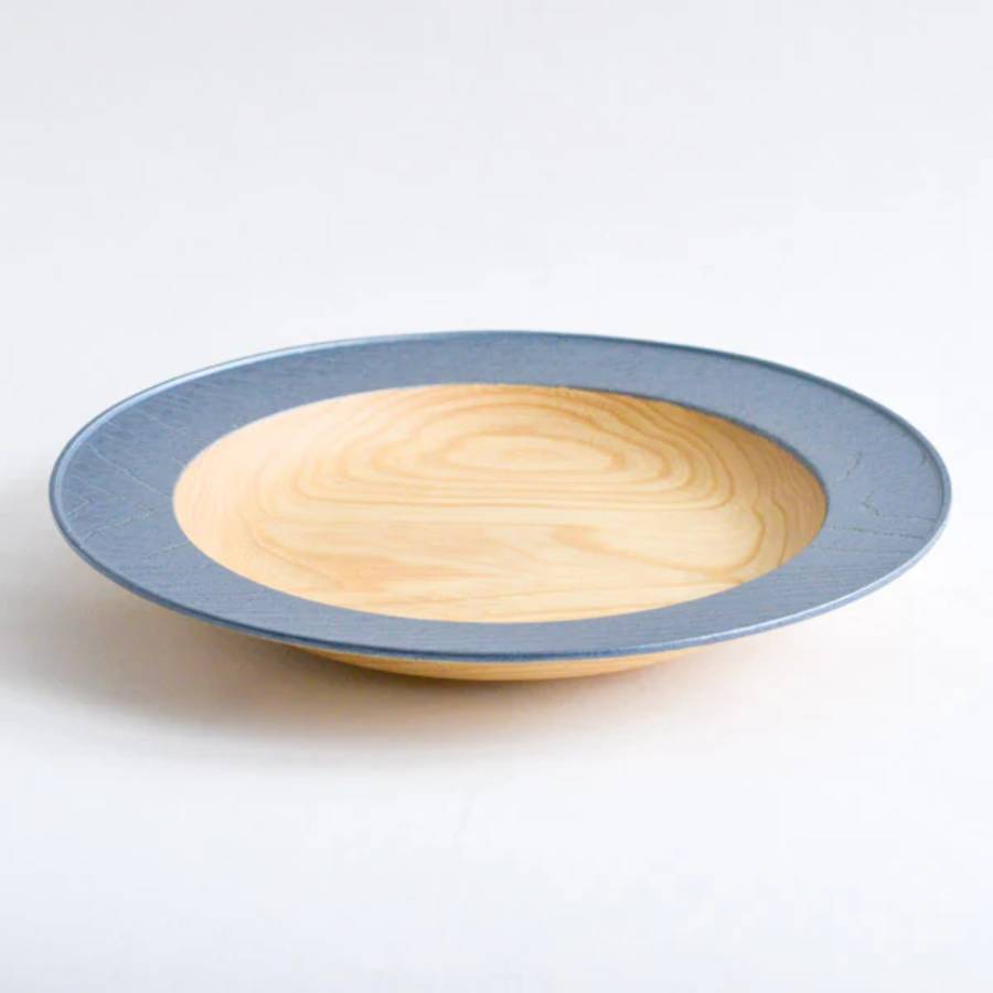 ＜浅田漆器工芸＞栓　うつろいウッドプレート　クールブラック