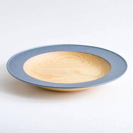 ＜浅田漆器工芸＞栓　うつろいウッドプレート　クールブラック