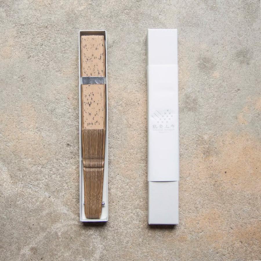 <能登上布 YAMAZAKI NOTOJOFU>扇子/ 十字絣 肌×1個