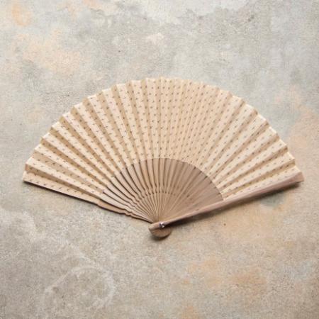 <能登上布 YAMAZAKI NOTOJOFU>扇子/ 十字絣 肌×1個