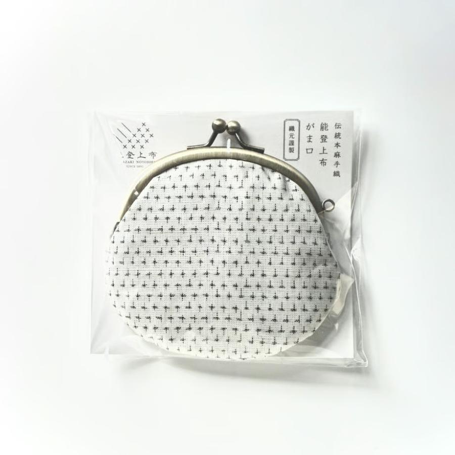 <能登上布 YAMAZAKI NOTOJOFU>がま口 / 蚊絣(色お任せ)×1個