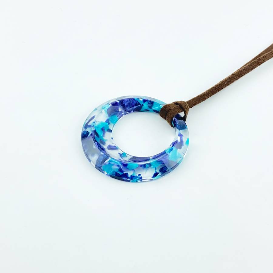 ＜KISSO＞ペンダント（Circle・フラワーブルー）