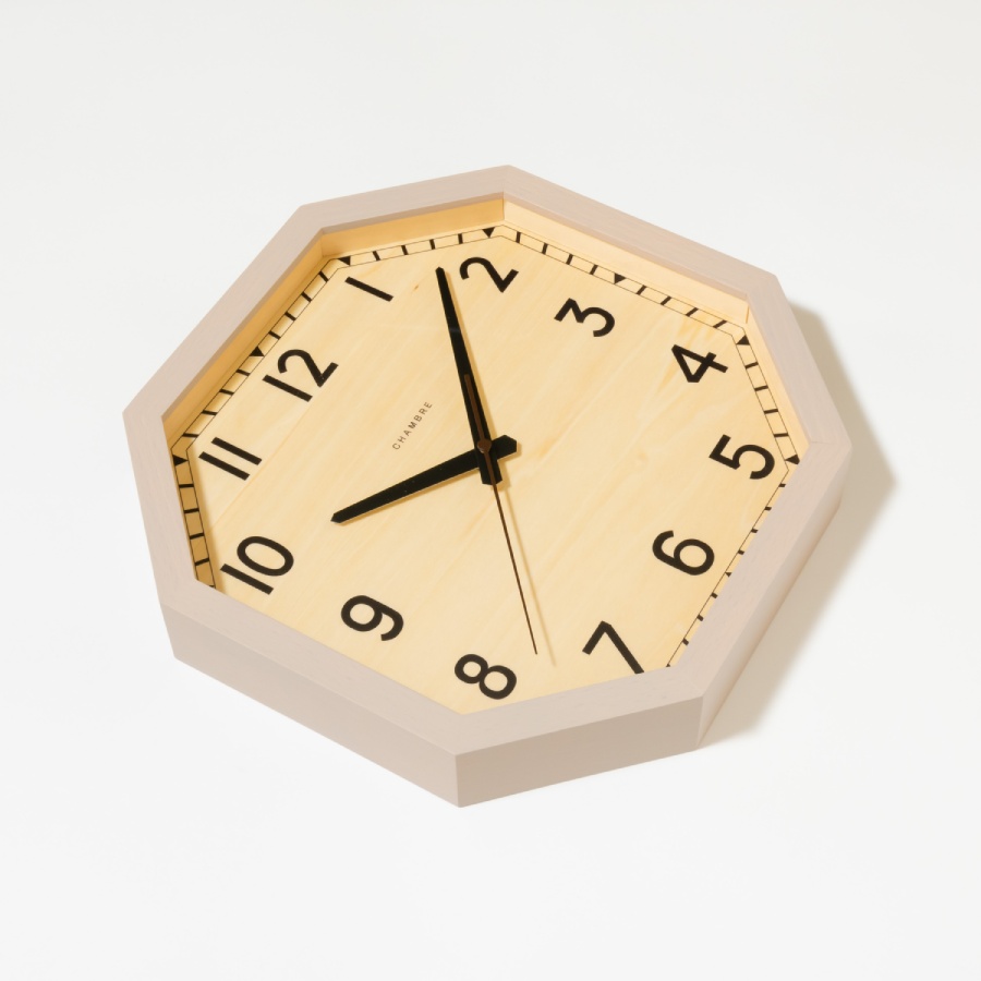 ＜Chambre＞OCTAGON CLOCK グレイ