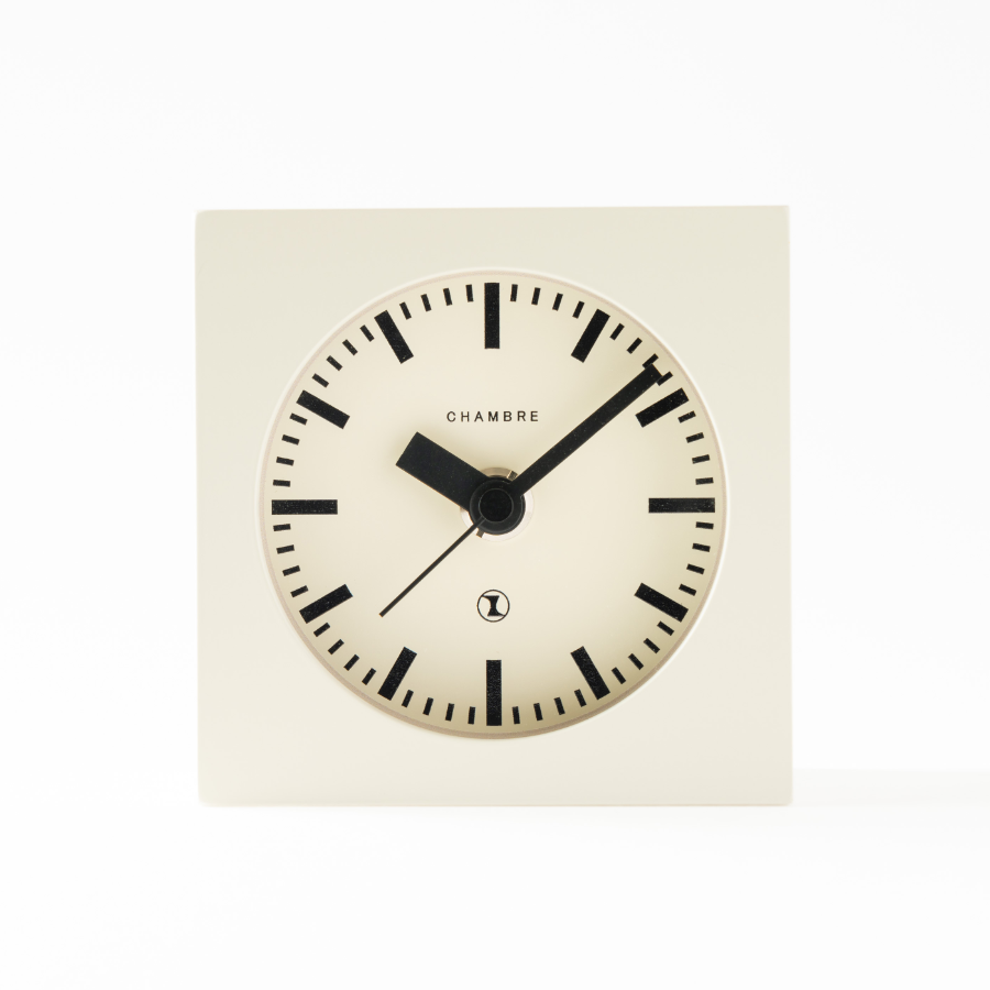 ＜Chambre＞BLOCK DESK CLOCK　アイボリー