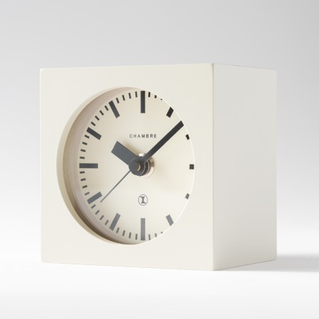 ＜Chambre＞BLOCK DESK CLOCK　アイボリー