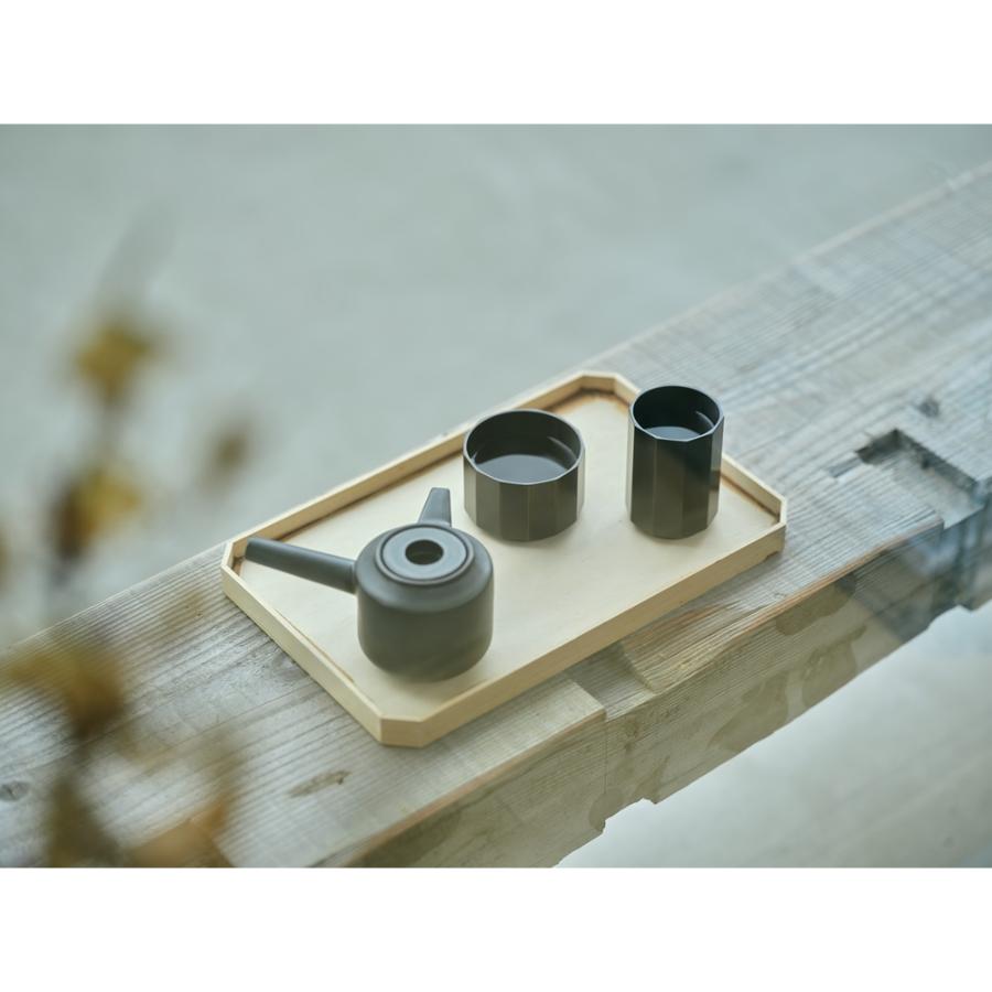 ＜土直漆器＞Keshiki 面取漆器　十　黒拭