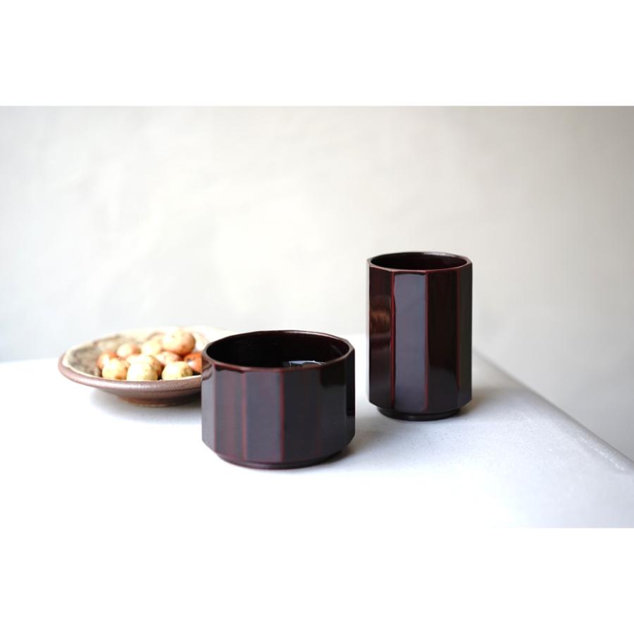 ＜土直漆器＞Keshiki 面取漆器　十　溜