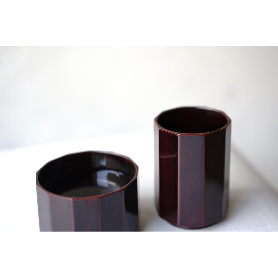 ＜土直漆器＞Keshiki 面取漆器　十三　溜