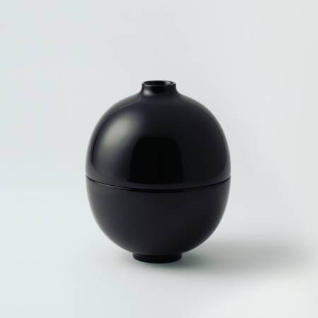 ＜土直漆器＞Keshiki 花の椀　黒