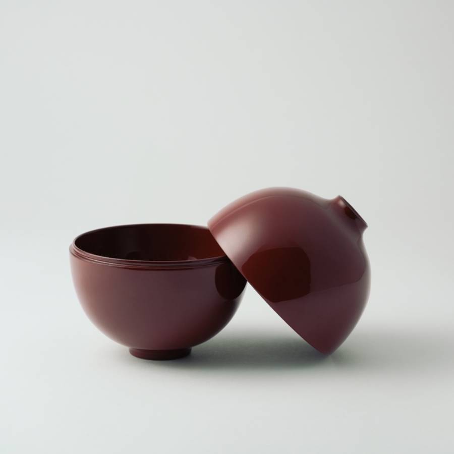 ＜土直漆器＞Keshiki 花の椀　朱