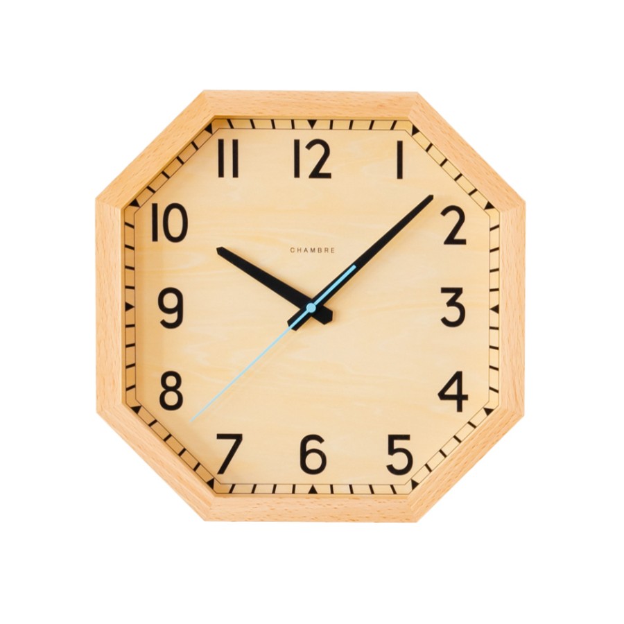 ＜Chambre＞OCTAGON CLOCK NATURAL