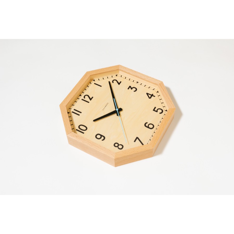＜Chambre＞OCTAGON CLOCK NATURAL