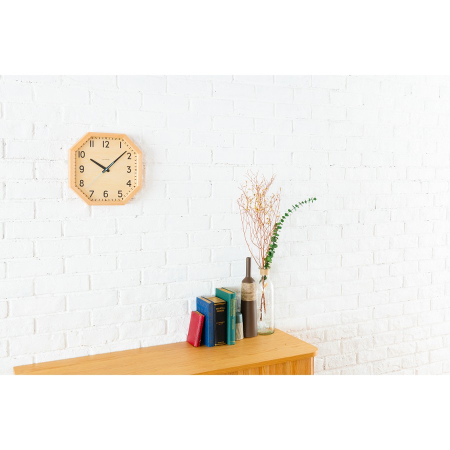 ＜Chambre＞OCTAGON CLOCK NATURAL