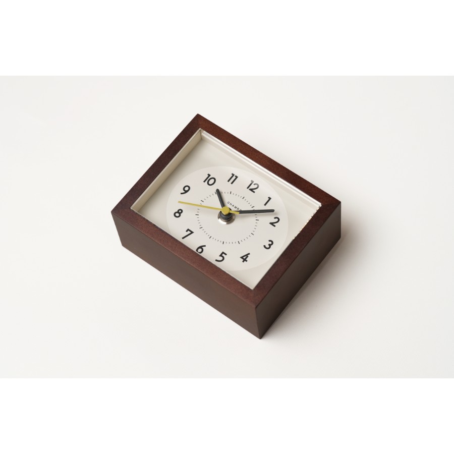 <Chambre>ひのきの置き時計 DARK BROWN