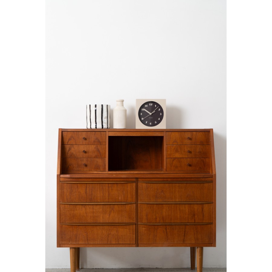 <Chambre>CHARME CLOCK DESK IVORY