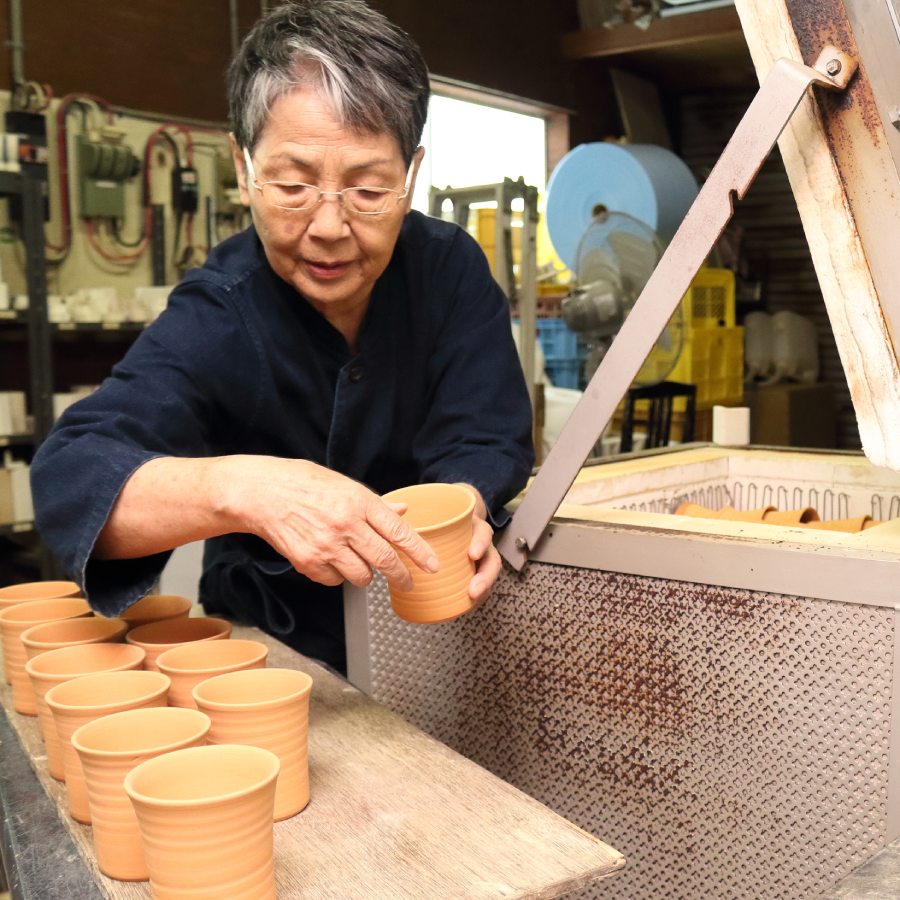 【越前焼】風船文めし碗とお湯呑セット