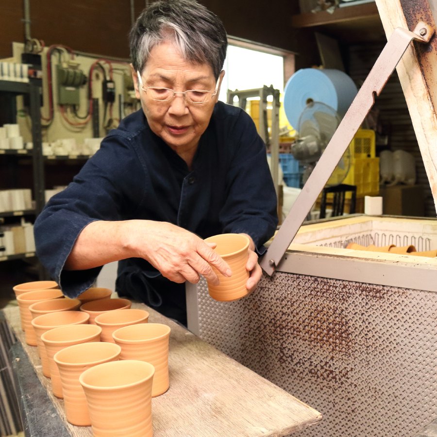 【越前焼】藍化粧夫婦めし碗とお湯呑揃