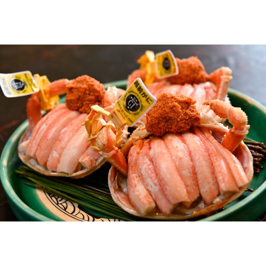 <越前 蟹の本陣>越前甲羅盛り 浜茹で【せいこがに 大】3杯セット90g前後×3 ※甲羅の重さは含みません