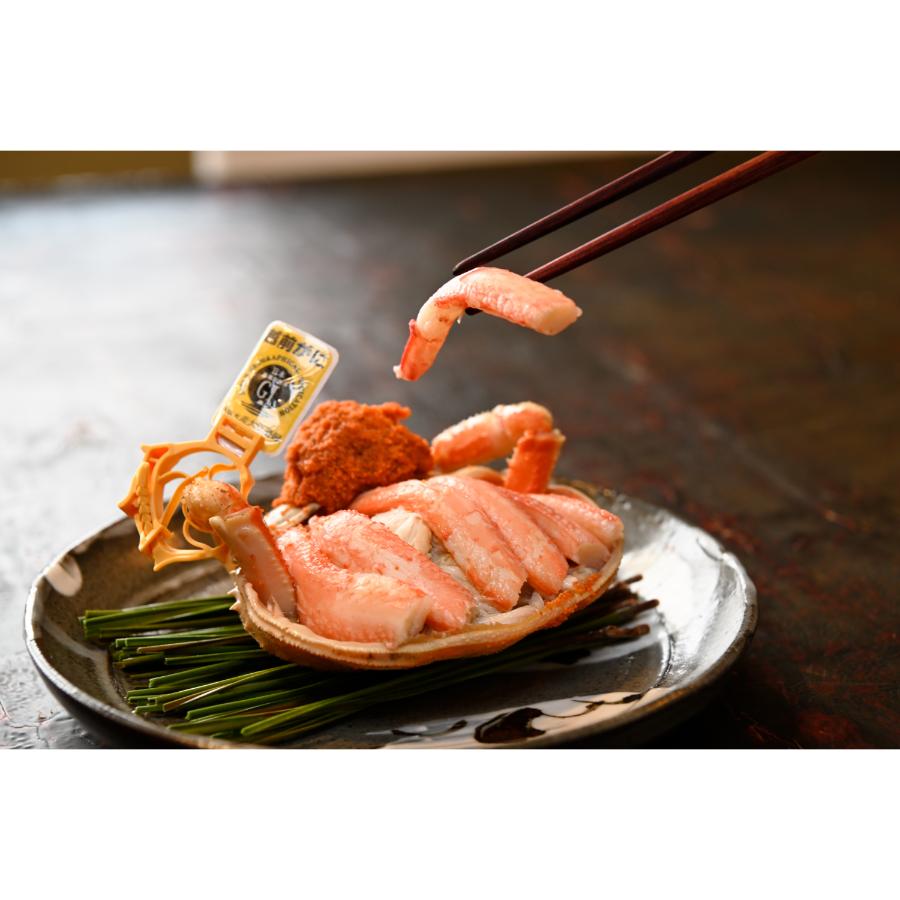 <越前 蟹の本陣>越前甲羅盛り 浜茹で【せいこがに 大】2杯セット90g前後×2 ※甲羅の重さは含みません