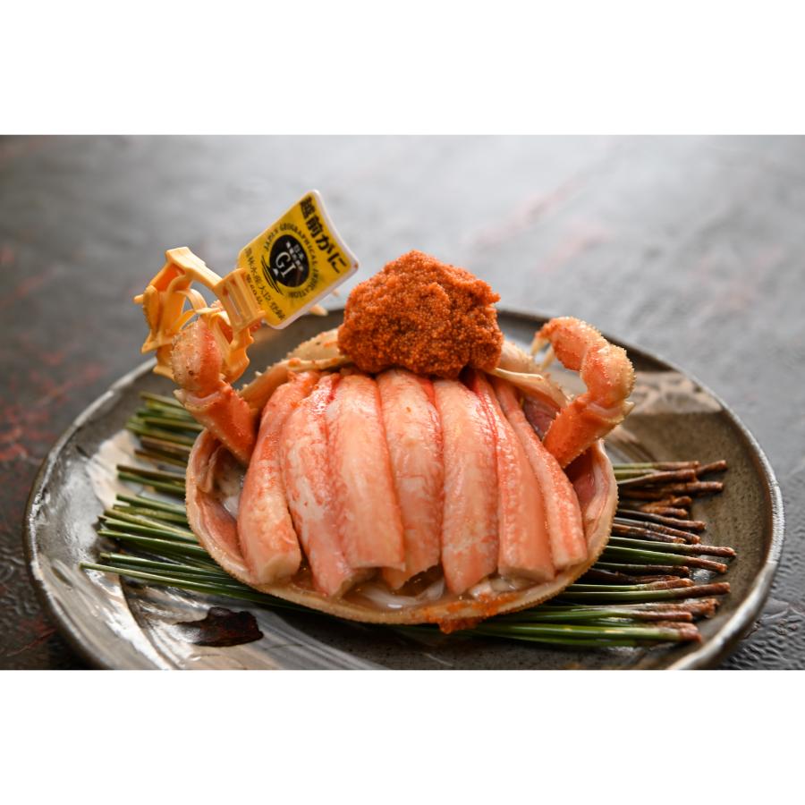 <越前 蟹の本陣>越前甲羅盛り 浜茹で【せいこがに 大】90g前後 ※甲羅の重さは含みません