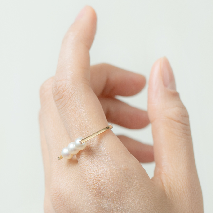 ONOV LUXE＞リング CLUM ダイヤ アコヤパール K18 | 山梨県甲府市