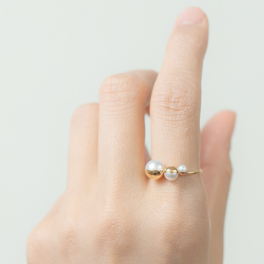 <ONOV LUXE>リング Teleco Ring アコヤパール K18