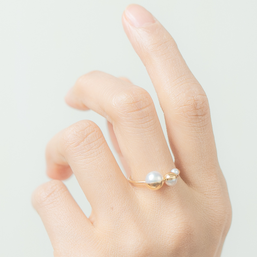 <ONOV LUXE>リング Teleco Ring アコヤパール K18