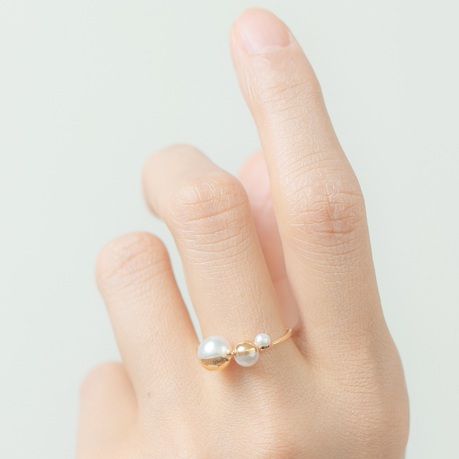 <ONOV LUXE>リング Teleco Ring アコヤパール K18