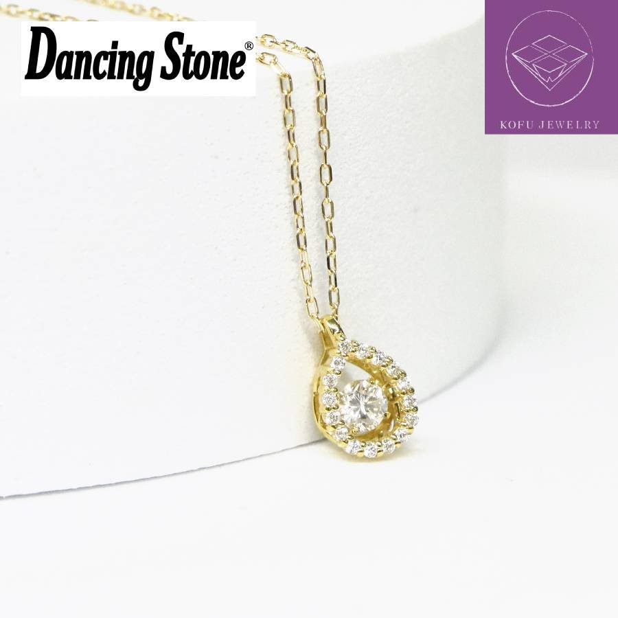 <Crossfor>ダンシングストーン/18金ダイヤモンドドロップペンダント *ダイヤモンド0.1ct PD-0002