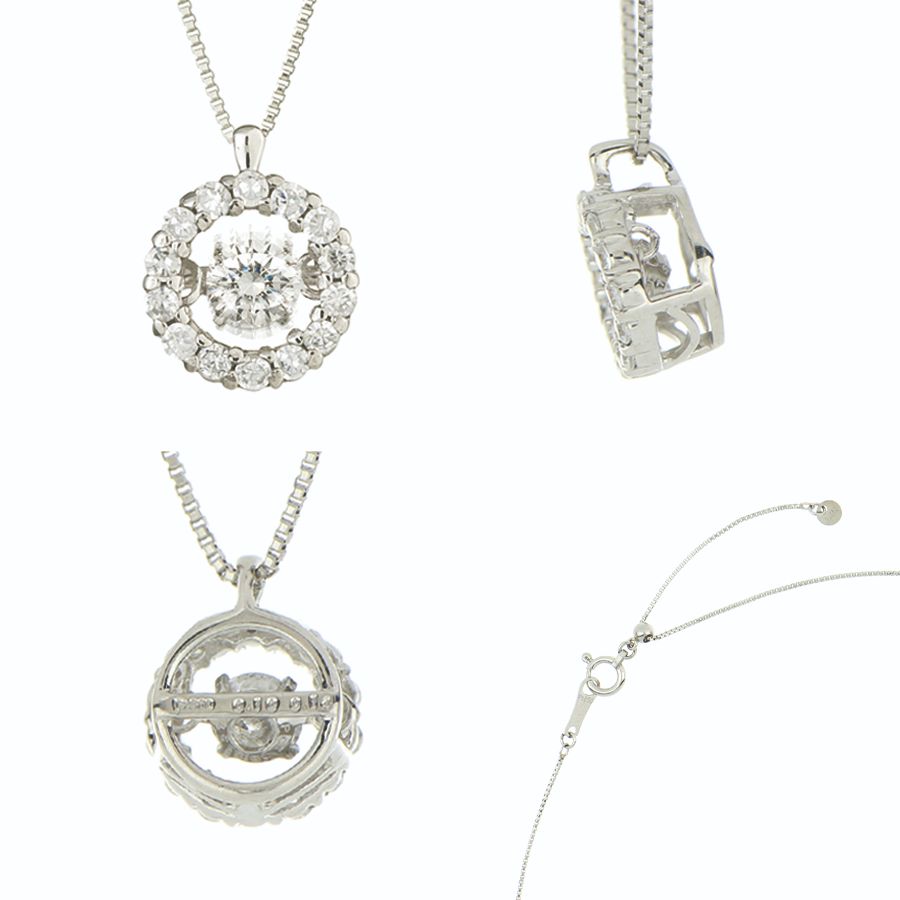 <Crossfor>ダンシングストーン/プラチナダイヤモンドサンフラワーペンダント *ダイヤモンド0.1ct PD-0005