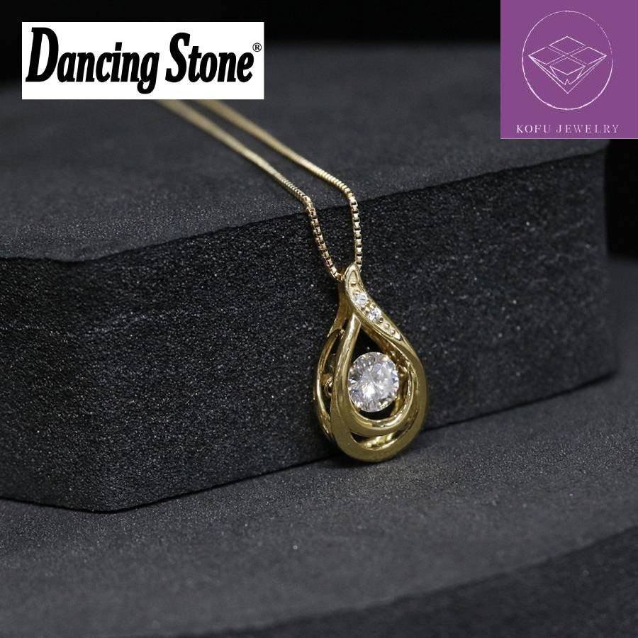 ＜Crossfor＞ダンシングストーン/１８金ダイヤモンドドロップペンダント　＊ダイヤモンド0.3ct（鑑定書付き）PD-0011