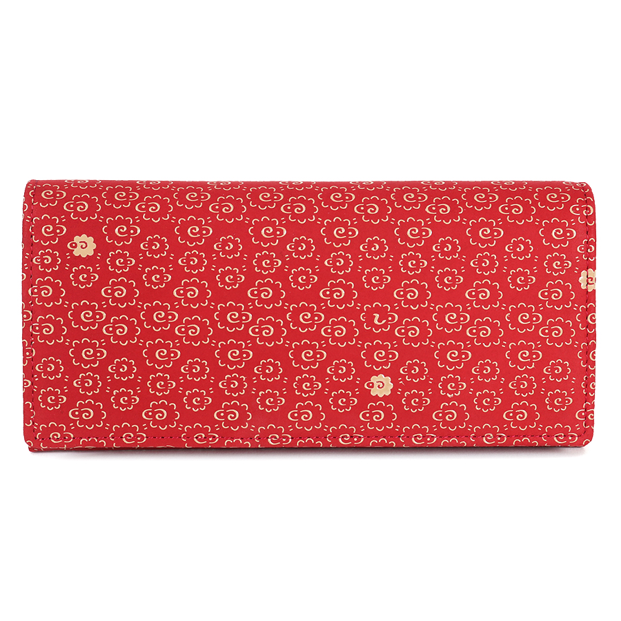 ＜印傳屋 上原勇七＞甲州印傳　印傳屋上原勇七　束入れ　赤×白　夢ひつじ