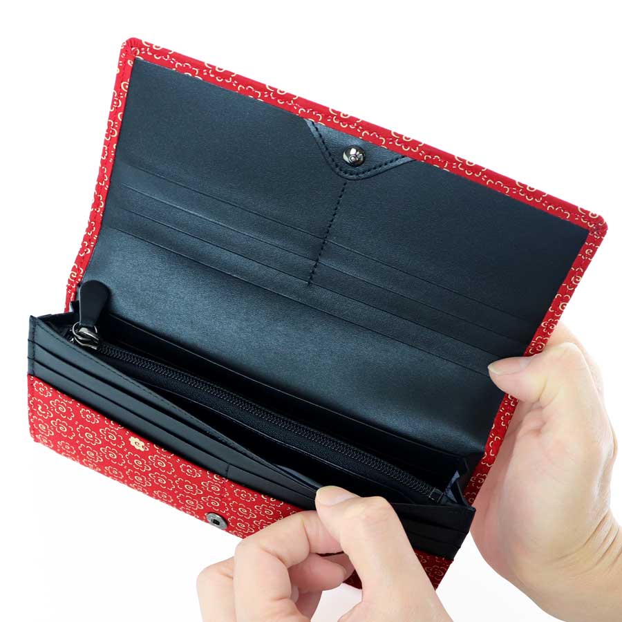 ＜印傳屋 上原勇七＞甲州印傳　印傳屋上原勇七　束入れ　赤×白　夢ひつじ