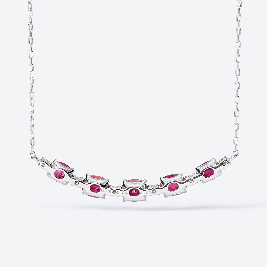 <GOKO>83925 PT900 ルビー ネックレス