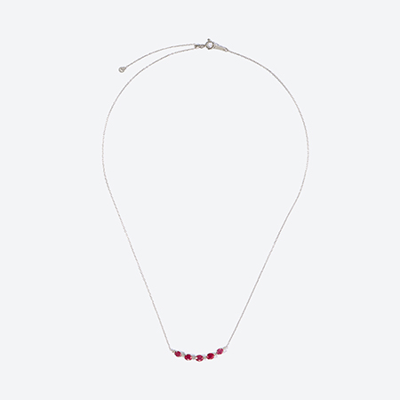 ＜GOKO＞83925 PT900 ルビー ネックレス