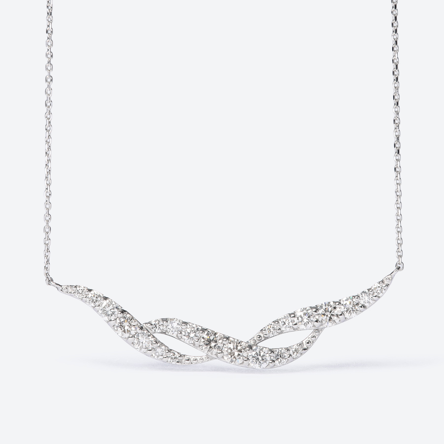 ＜GOKO＞84503 PT900 ダイヤモンドネックレス D1.0ct