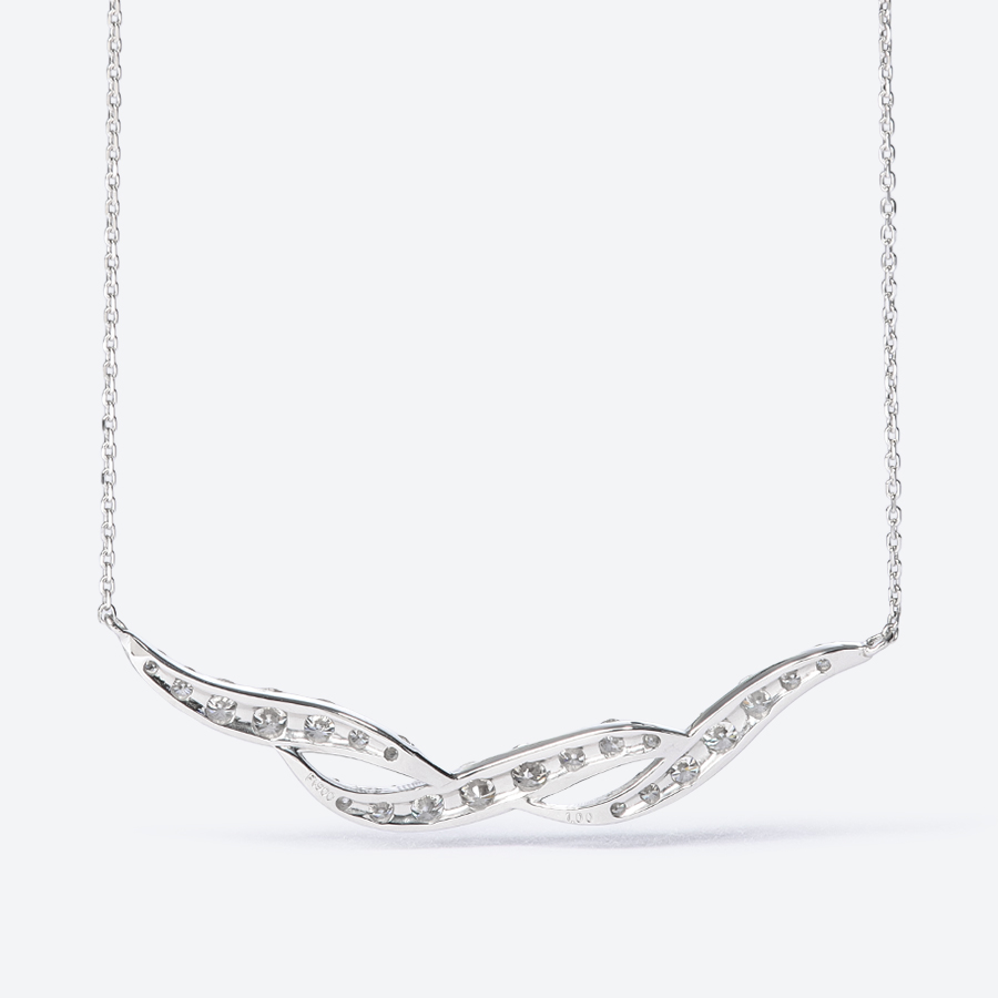 ＜GOKO＞84503 PT900 ダイヤモンドネックレス D1.0ct