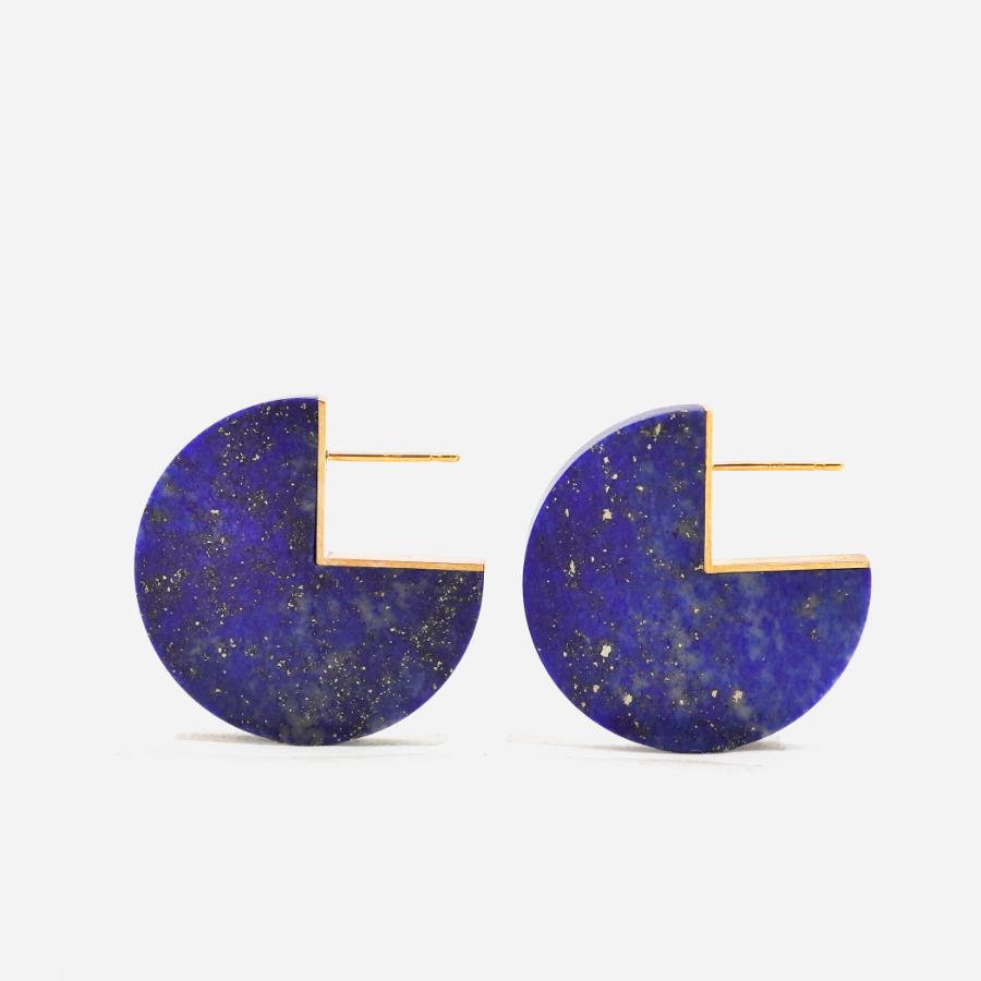 ＜januka/ヤヌカ＞SLICE EARRINGS LAPISLAZULI（ピアス）
