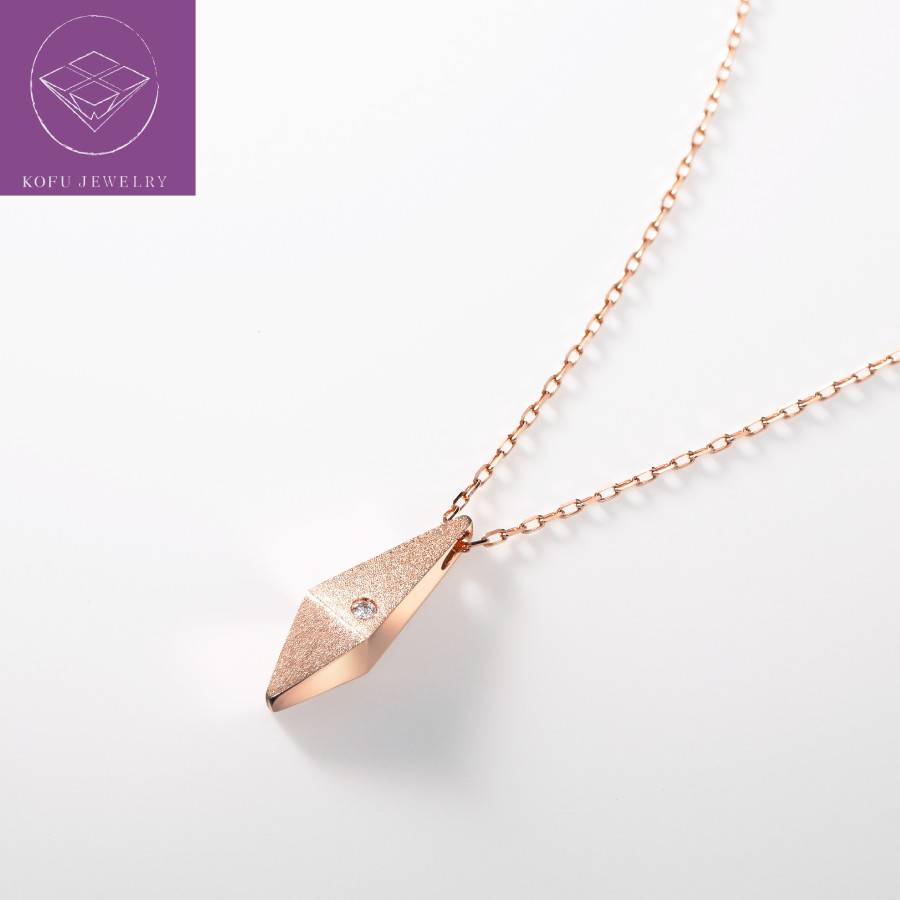 ＜nokim＞K14PGダイヤモンド ネックレスkado　diamond pendant necklace KNP-14PG