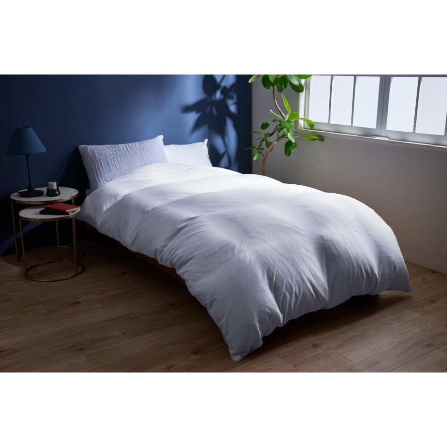 ＜ディーブレス＞とろける羽毛ふとんPREMIUM2【ダブル】合掛けふとん　　専用カバー付き/ホワイト