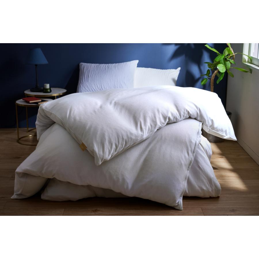 ＜ディーブレス＞とろける羽毛ふとんamuse2【シングル】掛けふとん　専用カバー付き/ホワイト