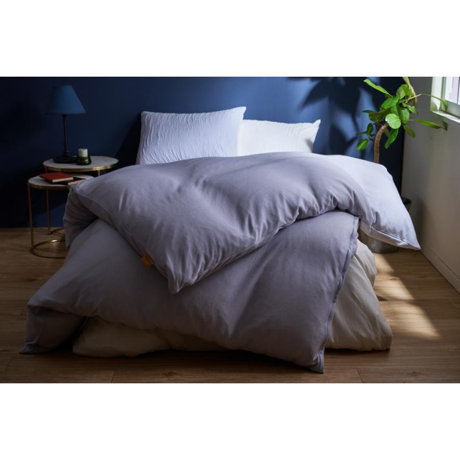 ＜ディーブレス＞とろける羽毛ふとんamuse2【セミダブル】掛けふとん　専用カバー付き/ラベンダー