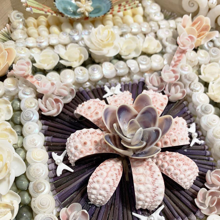 「セーラーズバレンタイン」彩花～SAIKA～　アメリカ発祥の伝統貝がらアート2作品セット