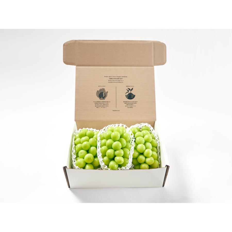 <Bonchi>甲州市産 大粒シャインマスカット3房入り 2kg 自然農法