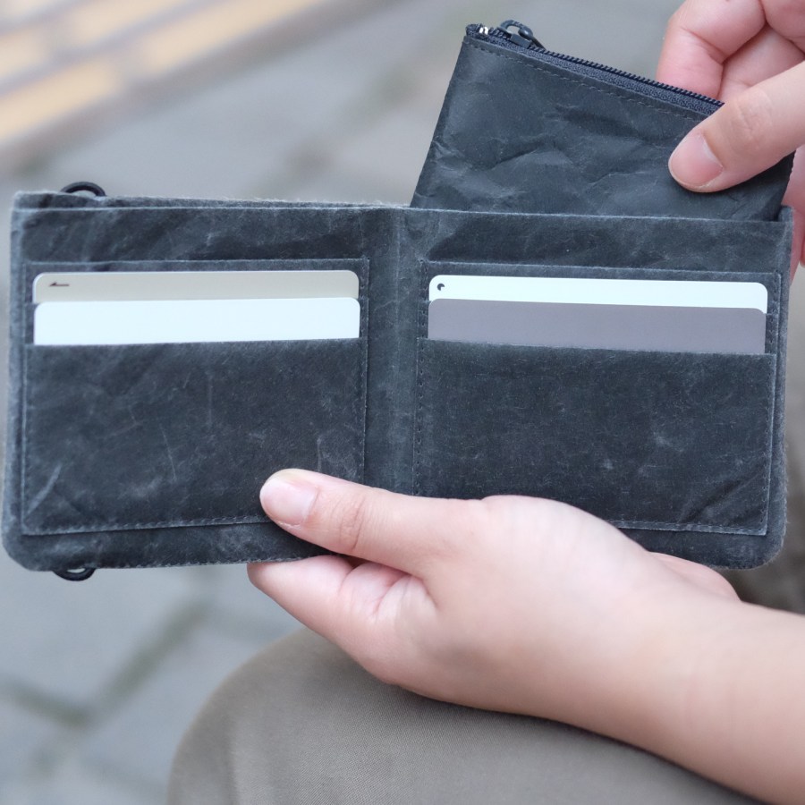 〈SIWA〉2つ折り財布＋コインケースセット / gray