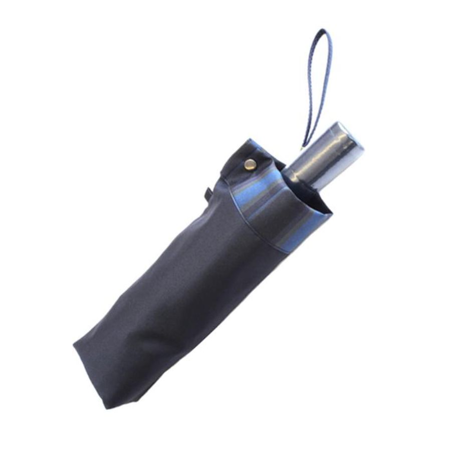 ＜槙田商店＞【紳士折りたたみ傘】Tie Plain×Stripe 濃紺1本