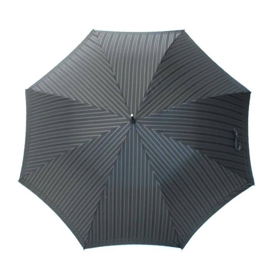 ＜槙田商店＞【紳士長傘】Tie Stripe×Plain ブラック1本