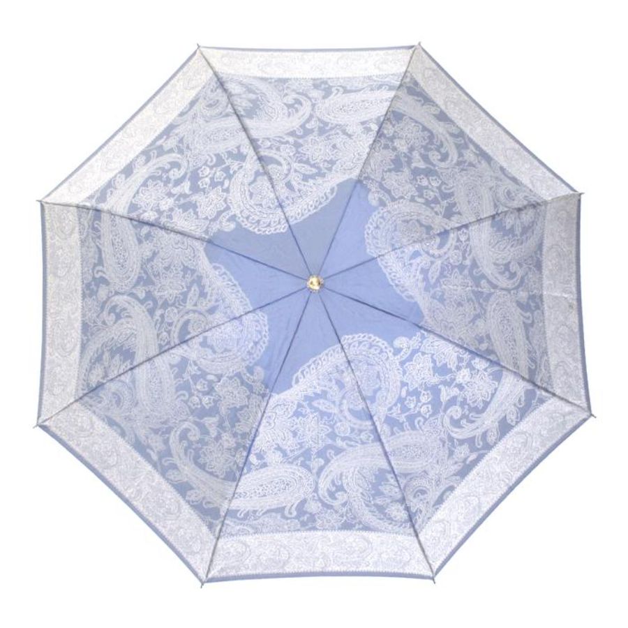 ＜槙田商店＞【晴雨兼用】折りたたみ傘 kirie ペイズリー：ミステリアスブルー1本