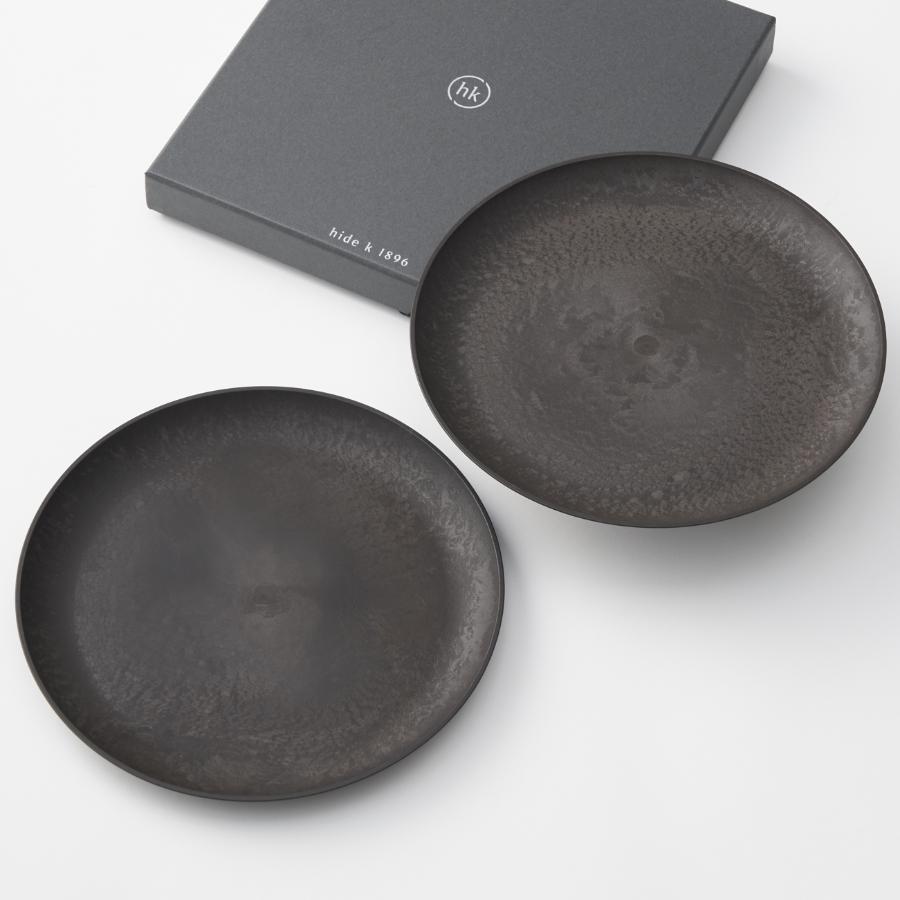 <hide k 1896>ROUND PLATE 21cmペアセット (中皿2枚セット)建築家 隈 研吾デザインモデル